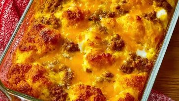 Quick Biscuit And Sausage Egg Bake