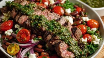 Steak Chimichurri & Dense Bean Salad