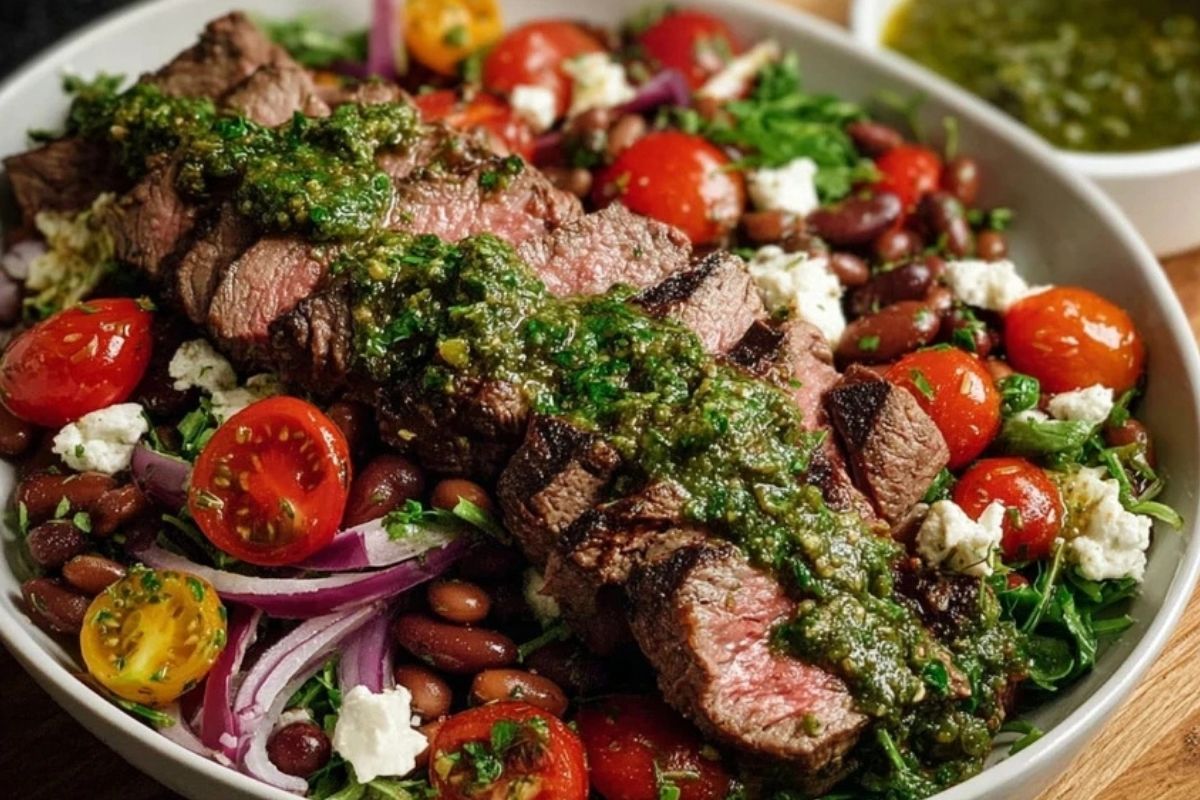 Steak Chimichurri & Dense Bean Salad