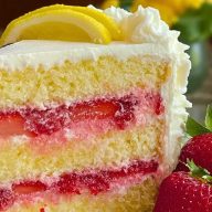 Strawberry Lemonade Cake Layers