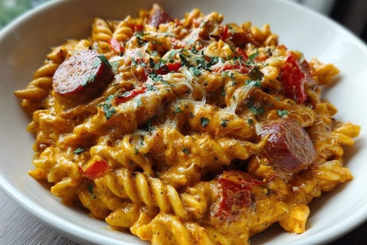 20-Minute One-Pot Creamy Cajun Sausage Pasta