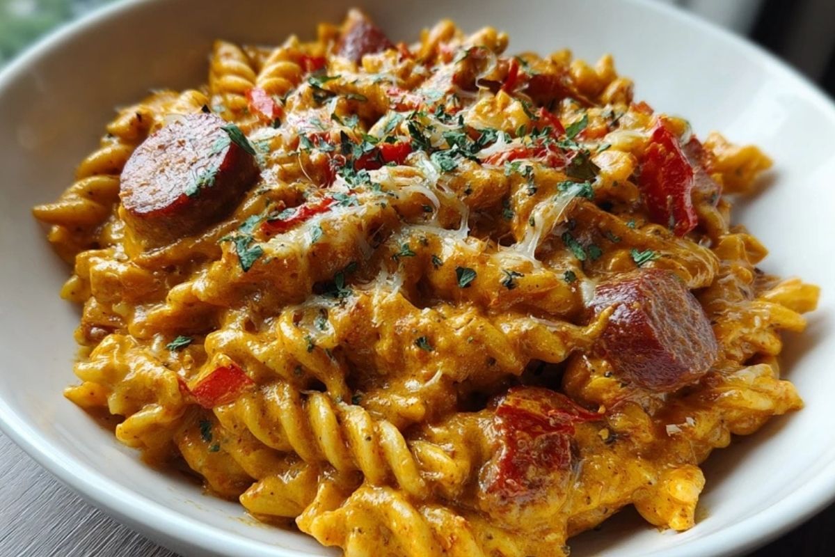 20-Minute One-Pot Creamy Cajun Sausage Pasta