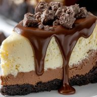 Boston Chocolate Cream Pie Cheesecake