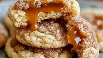 Brown Sugar Cinnamon Butter Cookies with Gooey Caramel Centers