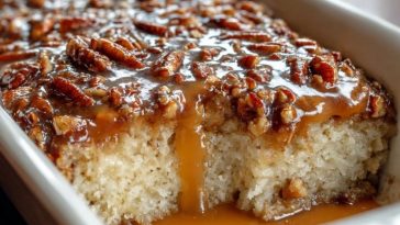 Butter Pecan Praline Poke Cake