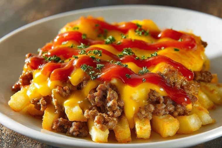 Cheeseburger French Fry Bake