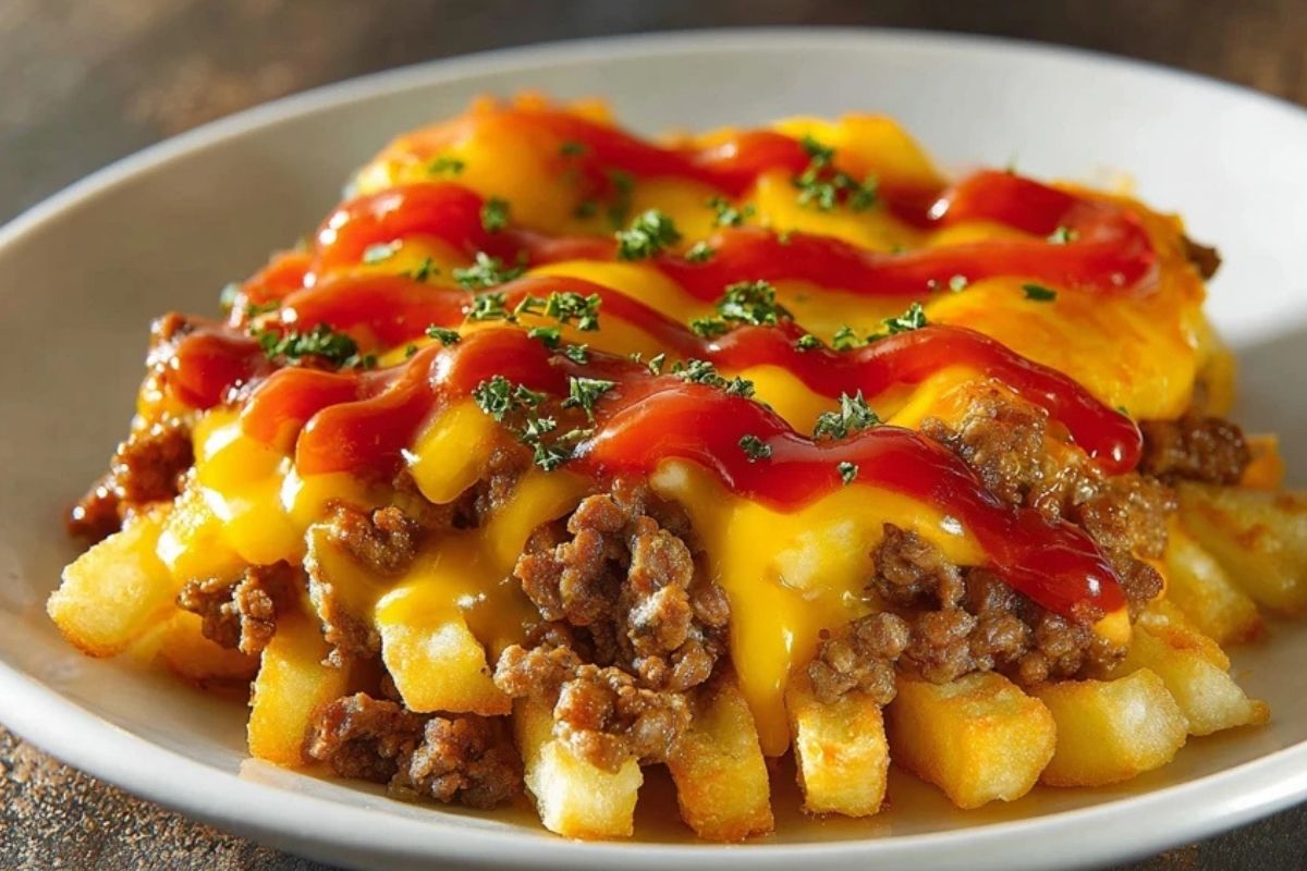 Cheeseburger French Fry Bake