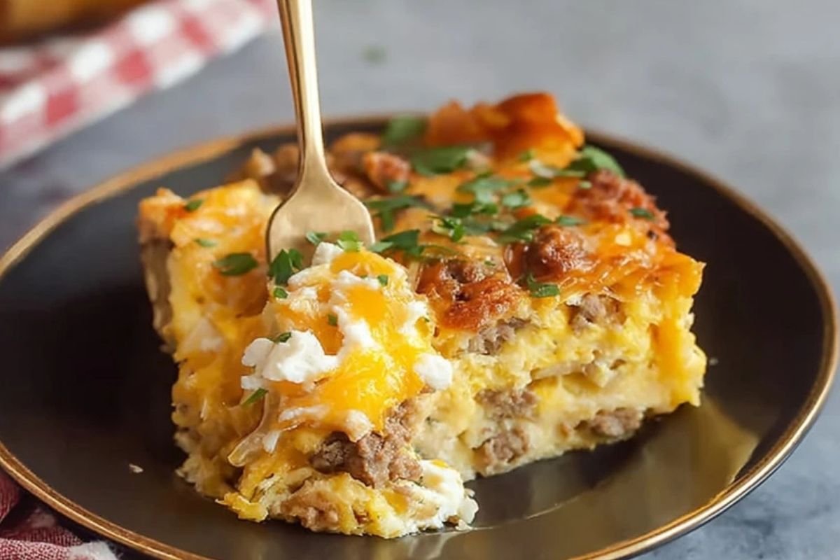 Cheesy Southwest Tortilla Breakfast Casserole