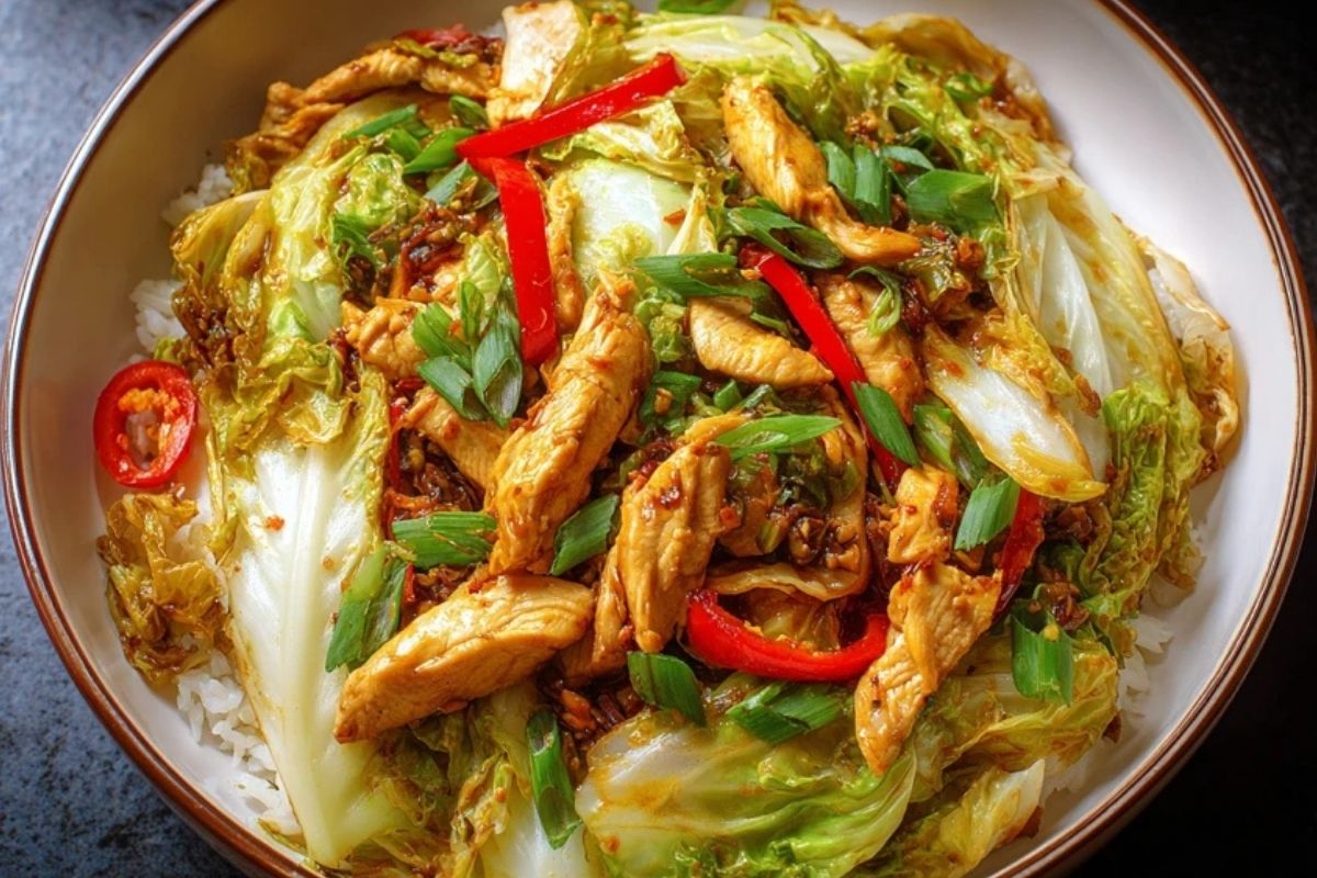 Chinese Chicken Cabbage Stir-Fry