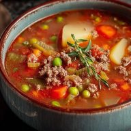 Classic Ground Beef Soup