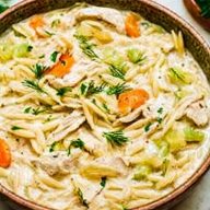 Creamy Chicken and Orzo Soup