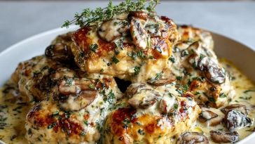 Creamy Mushroom Asiago Chicken