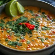 Creamy Thai Coconut Red Lentil Soup