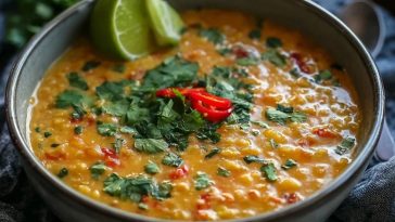 Creamy Thai Coconut Red Lentil Soup