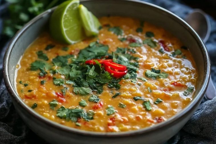 Creamy Thai Coconut Red Lentil Soup