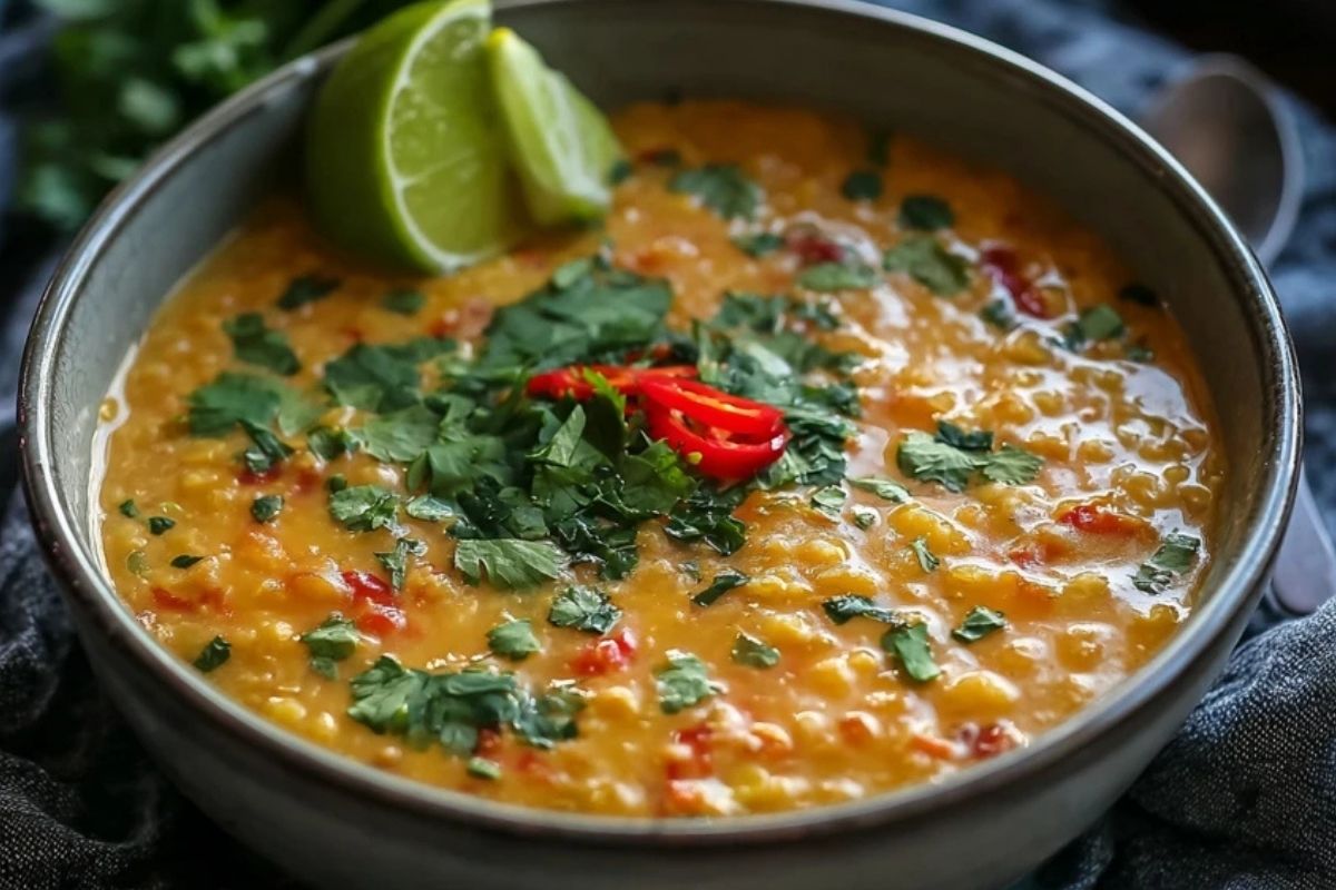 Creamy Thai Coconut Red Lentil Soup