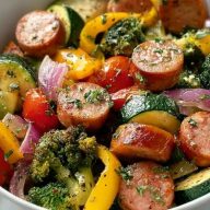 Easy Chicken Sausage and Veggies Sheet Pan