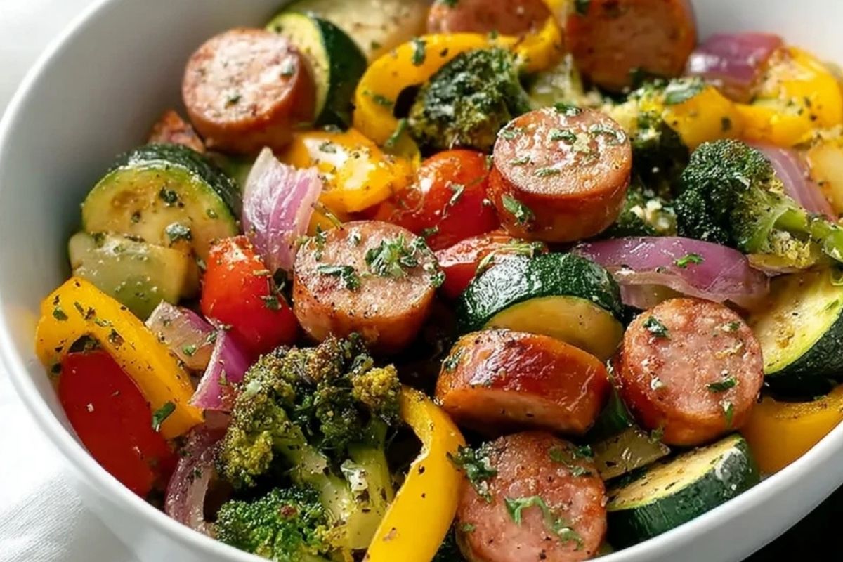 Easy Chicken Sausage and Veggies Sheet Pan