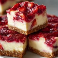 Easy Keto Strawberry Cheesecake Bars