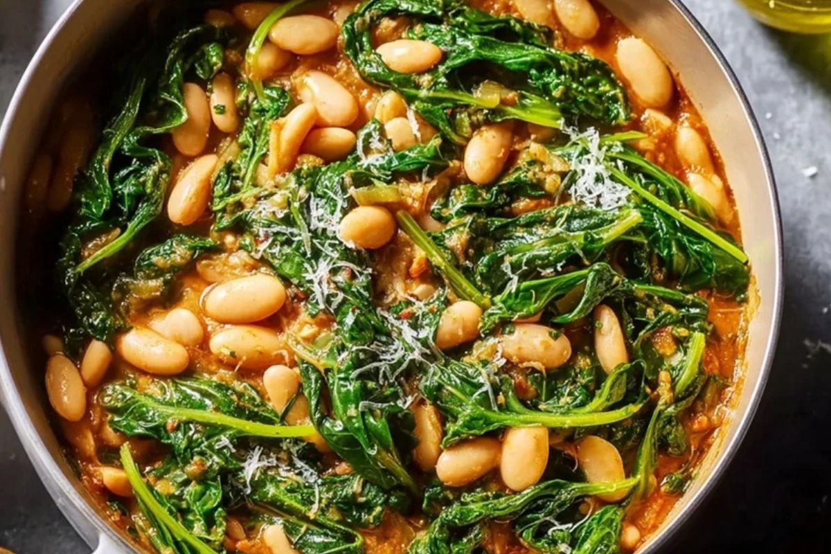 Easy Mediterranean White Beans and Greens