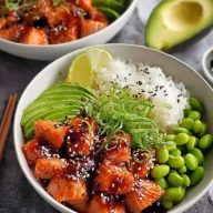 Flaky Teriyaki Salmon Bowls