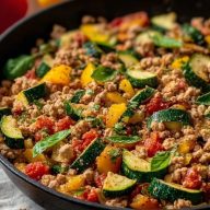 Healthy Ground Turkey Skillet With Veggies