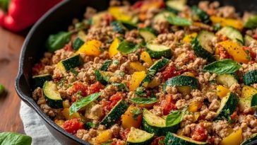 Healthy Ground Turkey Skillet With Veggies