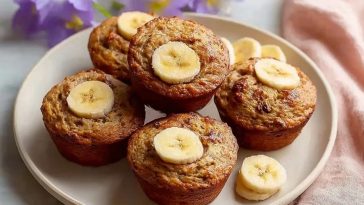 High Protein Banana Cottage Cheese Muffins