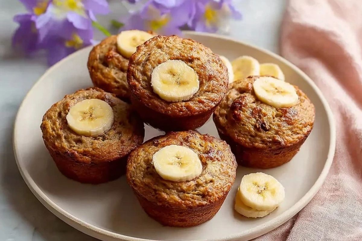 High Protein Banana Cottage Cheese Muffins