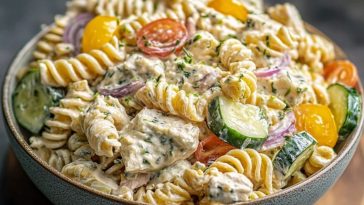 High-Protein Creamy Ranch Pasta Salad