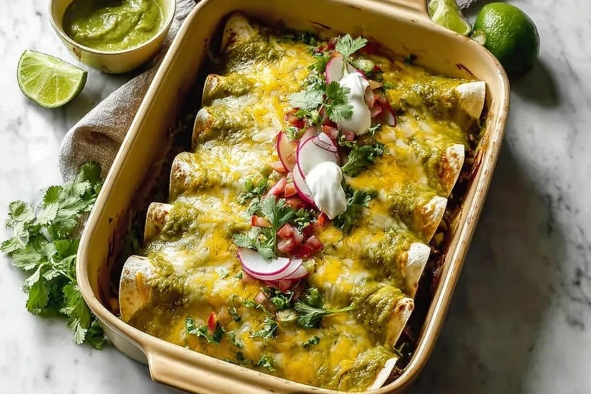 Irresistible Beef Enchiladas With Green Sauce