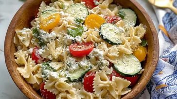 Mediterranean Cottage Cheese Pasta Salad