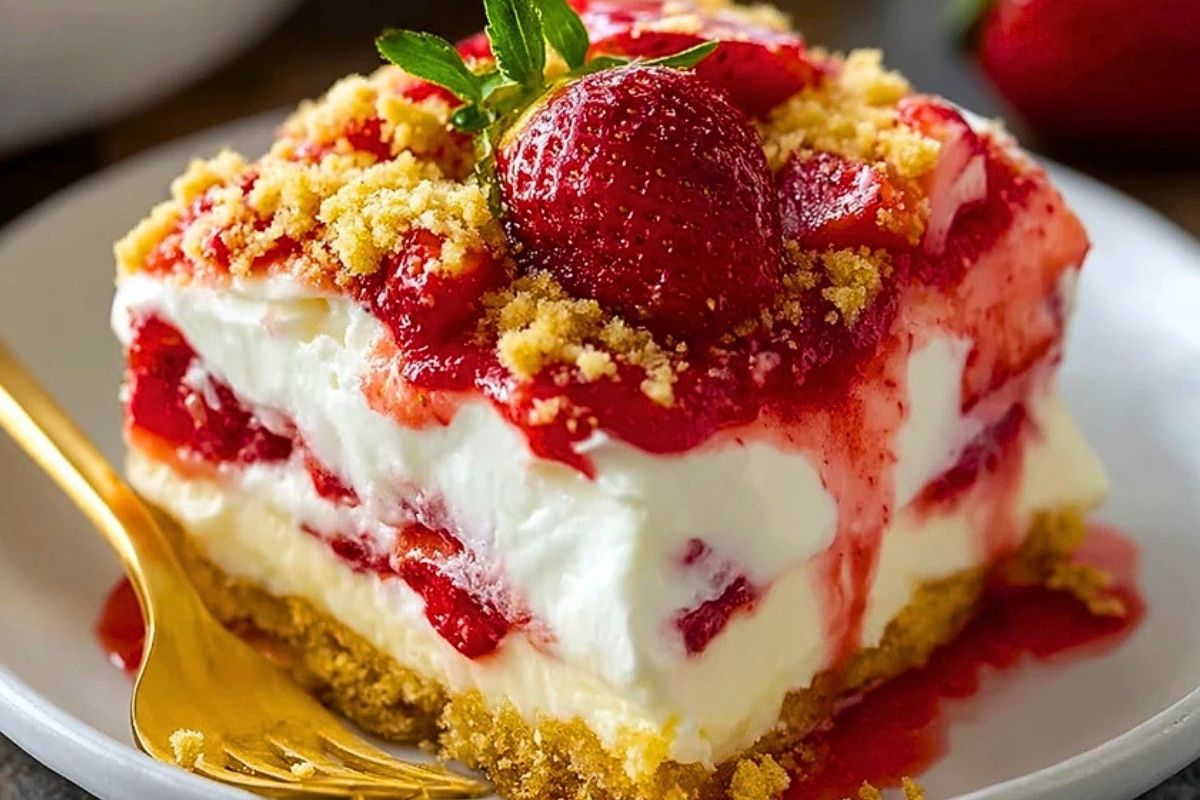 No-Bake Strawberry Shortcake Dessert