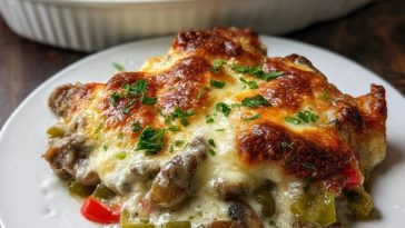 Philly Cheesesteak Casserole