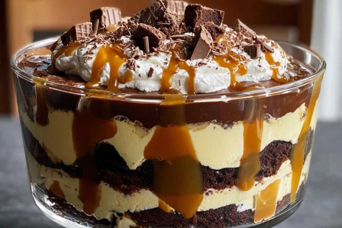 Salted Caramel Brownie Cheesecake Trifle