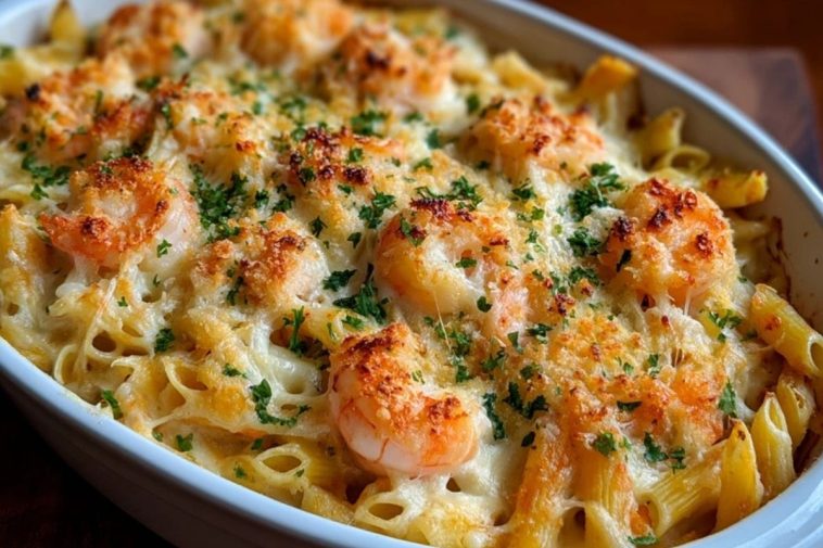 Shrimp Scampi Pasta Bake