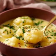 Simple German Potato Soup With Dumplings