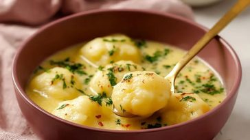 Simple German Potato Soup With Dumplings