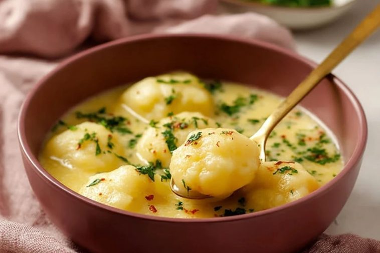Simple German Potato Soup With Dumplings