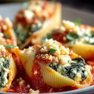 Spinach and Cheese Stuffed Shells