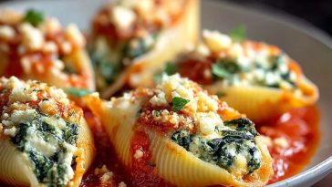 Spinach and Cheese Stuffed Shells