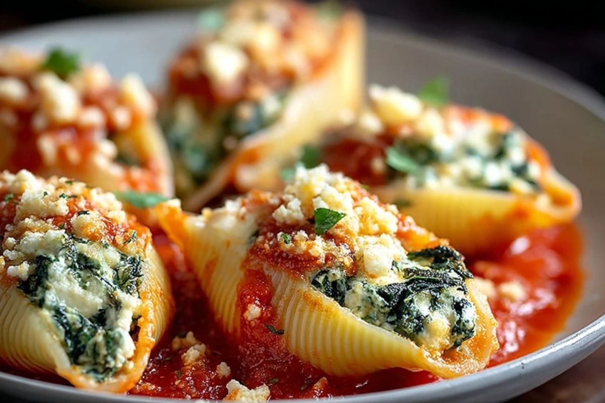 Spinach and Cheese Stuffed Shells
