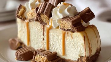 White Chocolate Reese’s Dream Cheesecake