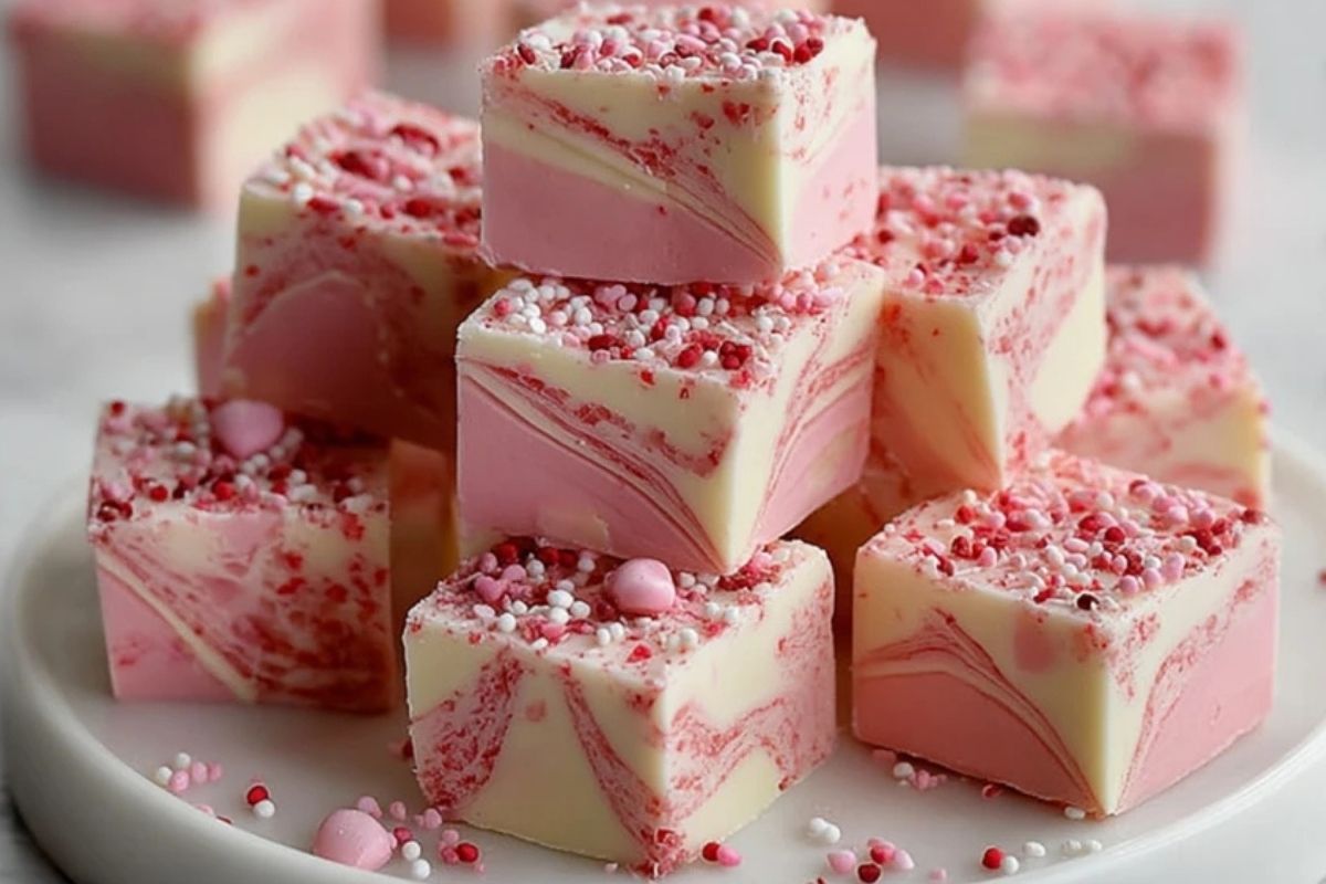 Valentine's Day Sugar Cookie Fudge