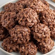 Chocolate Peanut Butter No Bake Cookies