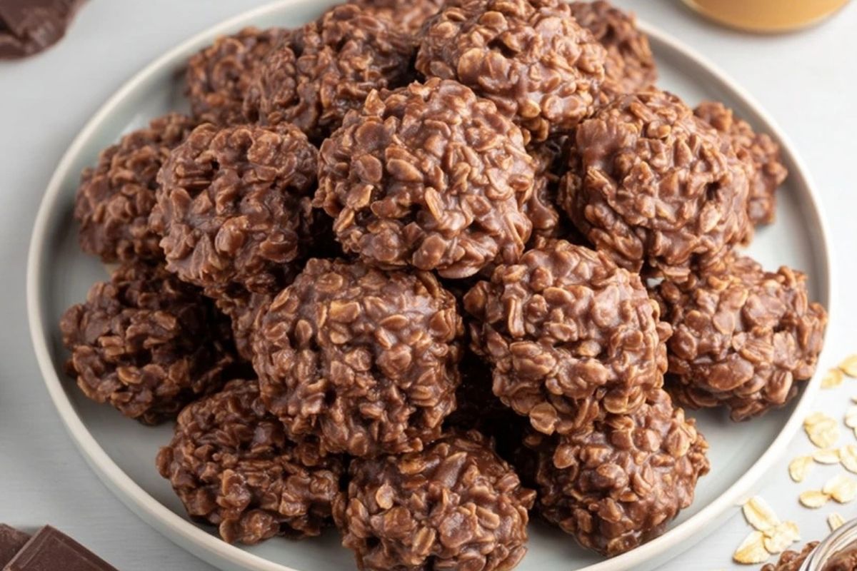 Chocolate Peanut Butter No Bake Cookies