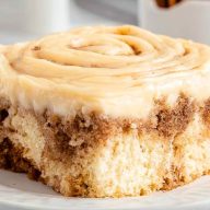 Cinnamon Roll Poke Cake