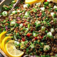 Classic Lebanese Lentil Salad
