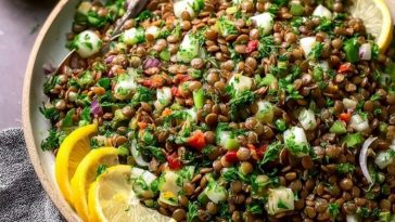 Classic Lebanese Lentil Salad