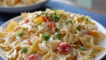 Creamy Bow Tie Pasta Salad